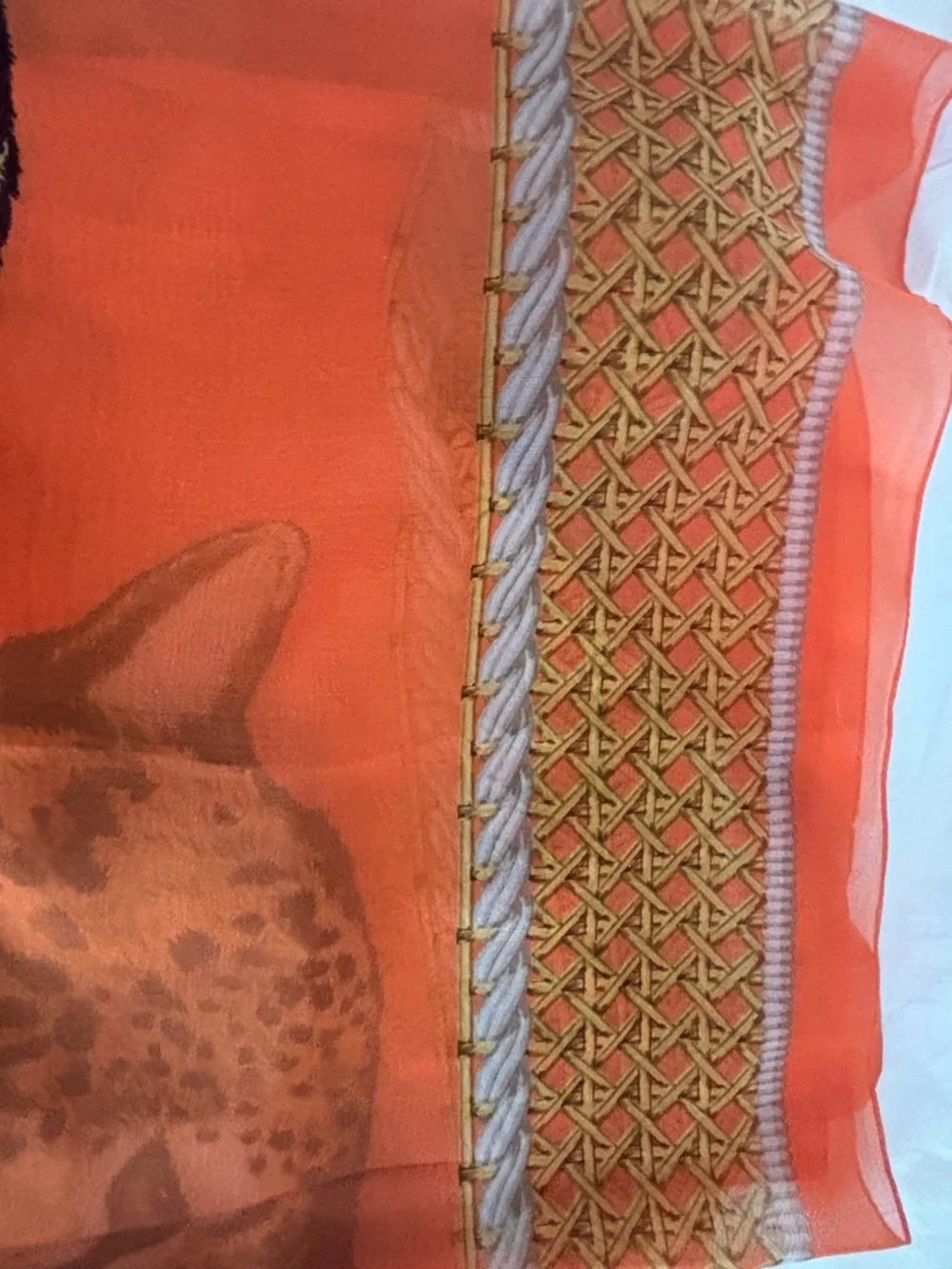 Leopard Scarf Cheetah Print Made in Italy Oversized Vintage